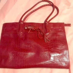 Large red tote